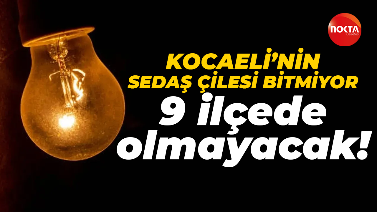 SEDAŞ Kocaeli'nin 9 ilçesinde elektrikleri kesecek!