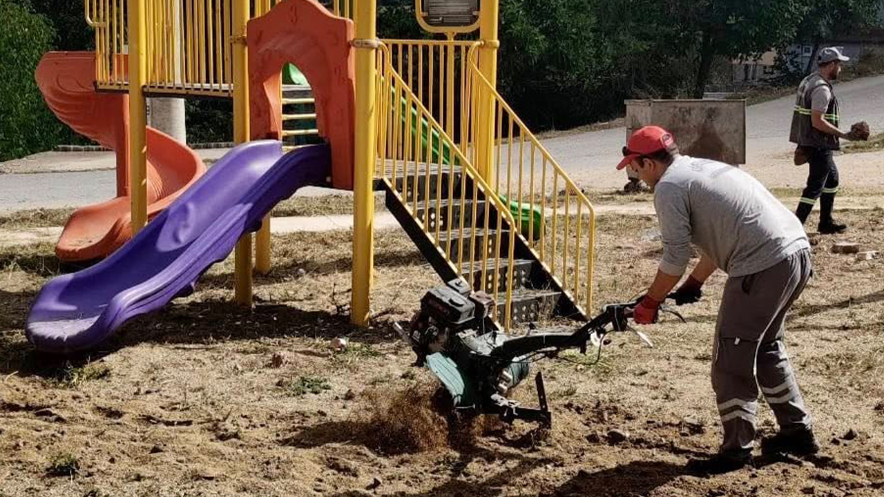 Körfez'de park temizliği