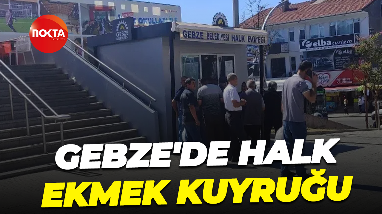 Gebze'de halk ekmek kuyruğu