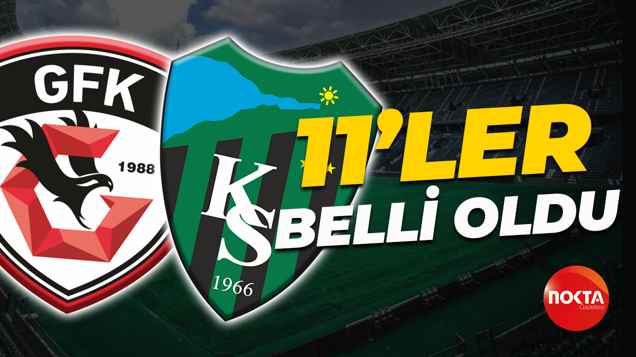 Gaziantep FK - Kocaelispor maçında 11’ler belli oldu