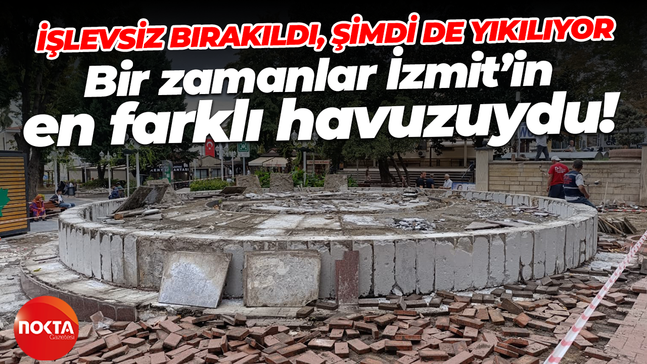 İşlevsiz bırakıldı, şimdi de yıkılıyor: Bir zamanlar İzmit’in en farklı havuzuydu!