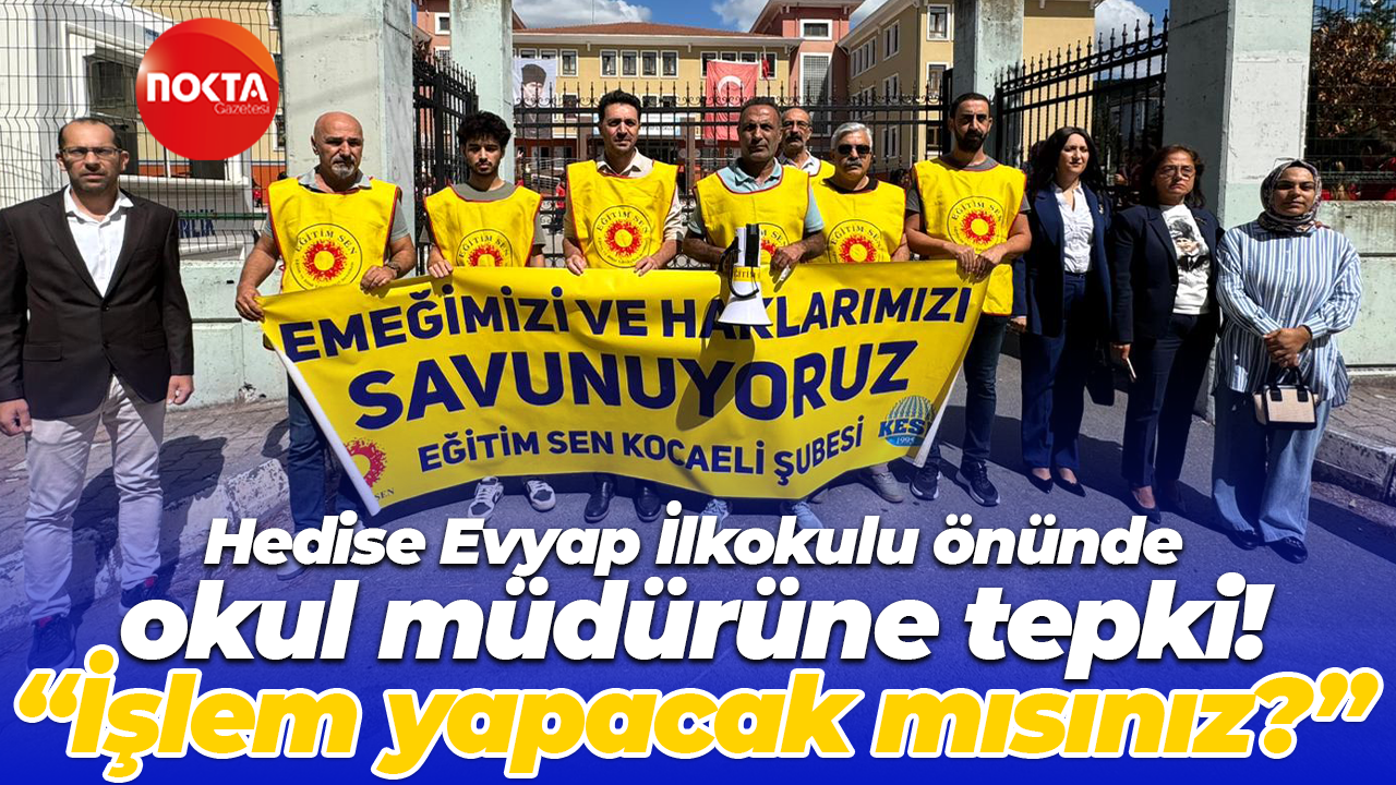 Hedise Evyap İlkokulu önünde okul müdürüne tepki! “İşlem yapacak mısınız?”
