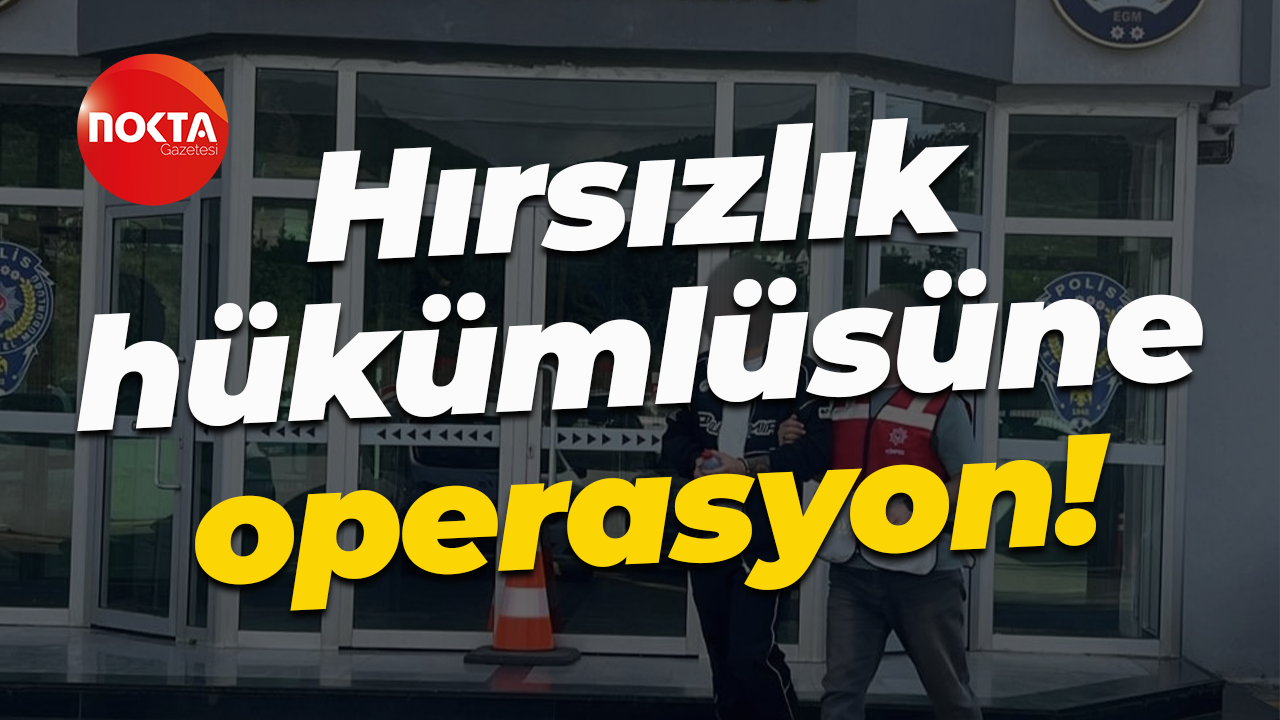 Hırsızlık hükümlüsüne operasyon!