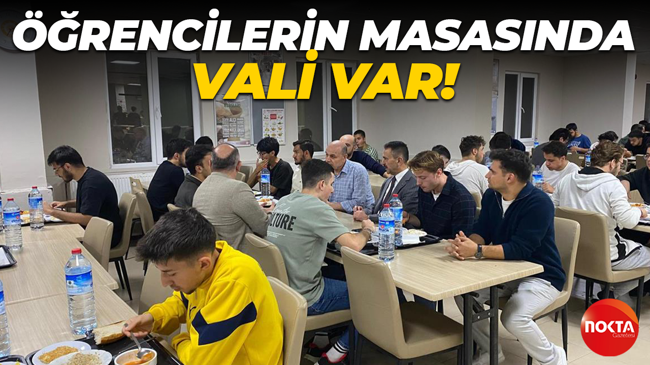 Öğrencilerin masasında Vali İlhami Aktaş var!