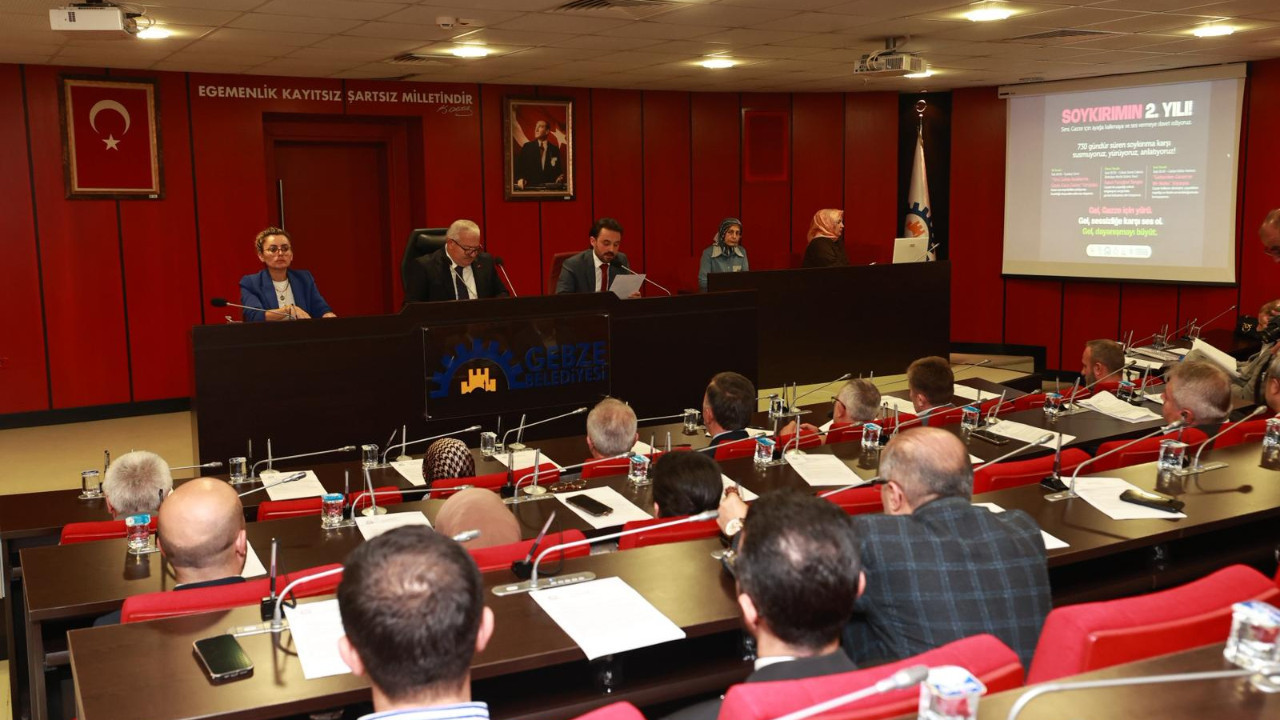 Gazze'ye 20 milyon lira! Gazze'Gebze Belediyesi Ekim ayı meclisi birinci oturumu gerçekleştirildi