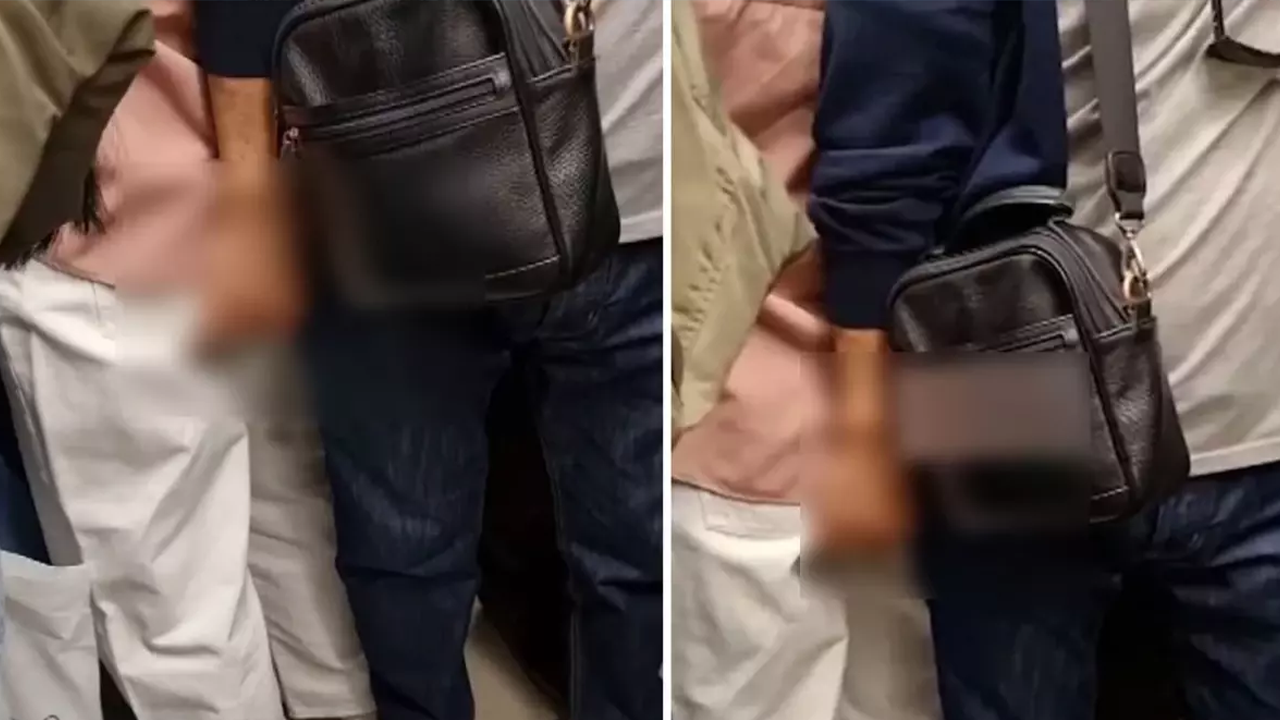 Ankara'da skandal görüntüler: Metroda genç kadını taciz etti!