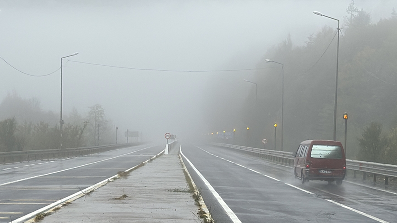 Bolu Dağı sisin esiri oldu