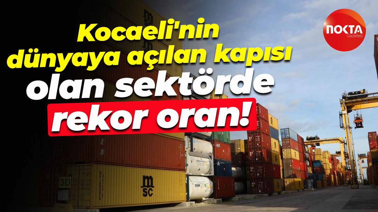 Kocaeli'nin dünyaya açılan kapısı olan sektörde rekor oran!