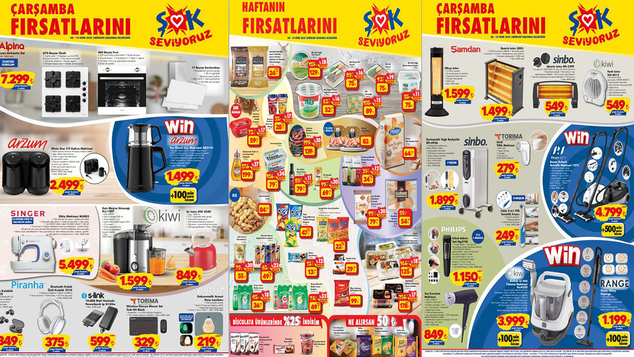ŞOK HAFTANIN FIRSATLARI 15 Ekim Çarşamba Kataloğu 2025 | ŞOK'tan Bu Çarşamba Ne Alınır?