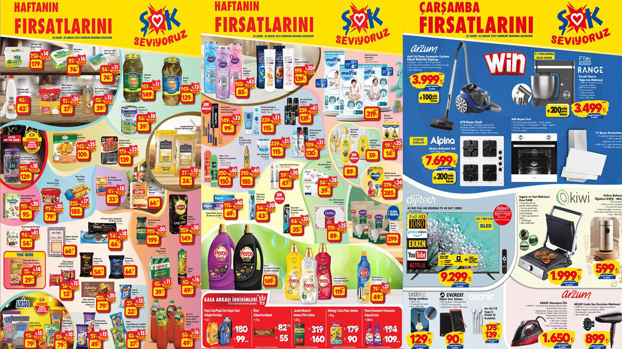 26 Kasım Çarşamba ŞOK Aktüel Ürünler Kataloğu 2025 Hamur Yoğurma Makinesi Geldi