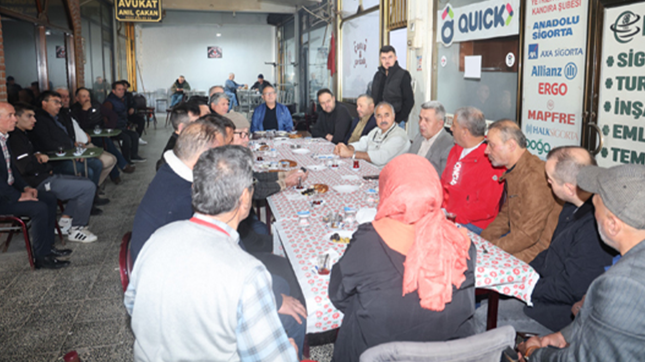 Erol Ölmez, Belediye Pasajı esnaflarıyla bir araya geldi