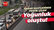 Kocaeli'de sabah saatlerinde trafik çilesi... Araç yoğunluğu oluştu!