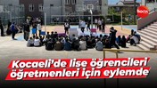 Kocaeli’de lise öğrencileri öğretmenleri için eylemde