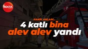 Düzce'de panik anları: 4 katlı binada yangın!
