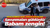 Aracı izinsiz alıp, yolda kaldılar! Savunmaları güldürdü: Babam zengin!