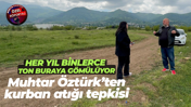 Muhtar Mithat Öztürk’ten kurban atığı tepkisi: Atıklar bu alana dökülmesin