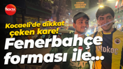 Kocaeli'de dikkat çeken kare! Fenerbahçe forması ile Galatasaray'ın şampiyonluğunu kutladı