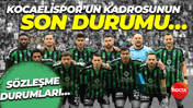 Kocaelispor’un kadrosunun son durumu… Sözleşme durumları…