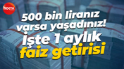 500 bin liranız varsa yaşadınız! İşte 1 aylık faiz getirisi