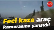 Feci kaza araç kamerasına yansıdı!