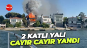 Kocaeli’de 2 katlı yalı cayır cayır yandı