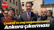 Çıraklık ve staj mağdurlarından Ankara çıkarması