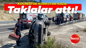 Kocaeli'de korkutan kaza: Taklalar attı!