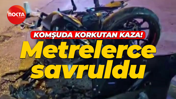 Sakarya'da trafik kazası: Metrelerce sürüklendi!