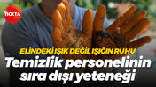 Elindeki ışık değil ışığın ruhu... Temizlik personelinin sıra dışı yeteneği