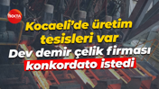 Kocaeli’de üretim tesisleri var… Dev demir çelik firması konkordato istedi