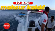 Sapanca Gölü'nde mahsur kaldılar!