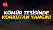 Ruhsatsız kömür tesisinde yangın çıktı!