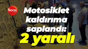 Kontrolü kaybetti, motosiklet kaldırıma saplandı: 2 yaralı