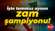 İşte temmuz ayının zam şampiyonu!