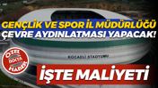 Kocaeli Gençlik ve Spor İl Müdürlüğü Kocaeli Stadyumu çevresi için harekete geçti! Işıl ışıl olacak