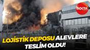 Başiskele'deki lojistik deposu alevlere teslim oldu!
