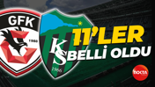 Gaziantep FK - Kocaelispor maçında 11’ler belli oldu