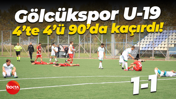Gölcükspor U-19, 4’te 4’ü 90’da kaçırdı! “1-1”