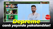Depreme canlı yayında yakalandılar!