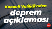 Kocaeli Valiliği’nden deprem açıklaması
