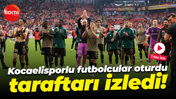 Kocaelisporlu futbolcular oturdu, taraftarı izledi!