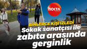 Başiskele’de sokak sanatçısı ile zabıta arasında gerginlik... Binlerce kişi izledi