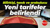 Bilirkişi, tanık ve arabulucu; Yeni tarifeler belirlendi