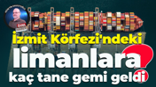 İzmit Körfezi'ndeki limanlara kaç tane gemi geldi?