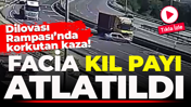 Dilovası Rampası’nda korkutan kaza! Facia kıl payı atlatıldı
