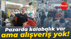 Pazarda kalabalık var ama alışveriş yok!