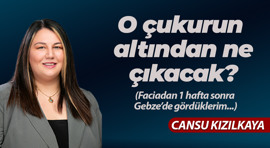 O çukurun altından ne çıkacak? (Faciadan 1 hafta sonra Gebze’de gördüklerim...)