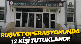 Rüşvet operasyonunda 12 kişi tutuklandı!