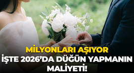 Milyonları aşıyor; İşte 2026’da düğün yapmanın maliyeti!