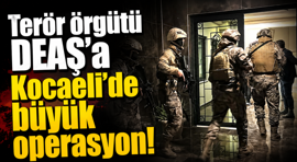 Terör örgütü DEAŞ’a Kocaeli’de büyük operasyon!
